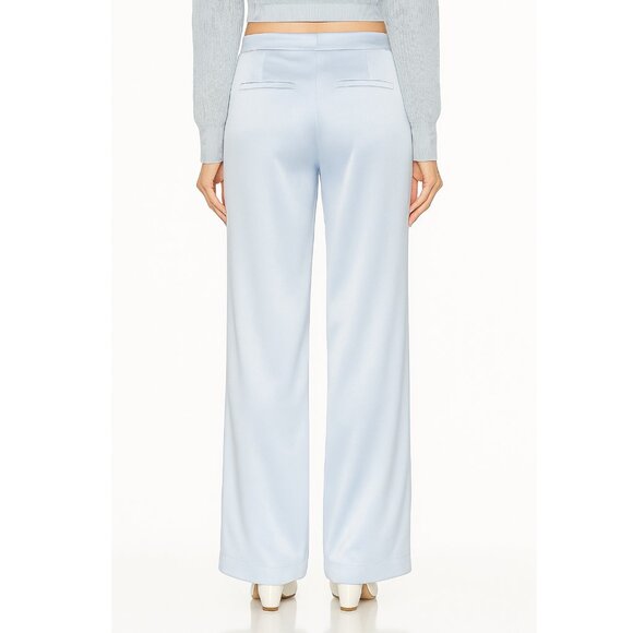 Sablyn Light Blue Silk Wide-Leg Button Fly Pants – Sample Style — Size XS - Picture 3 of 14